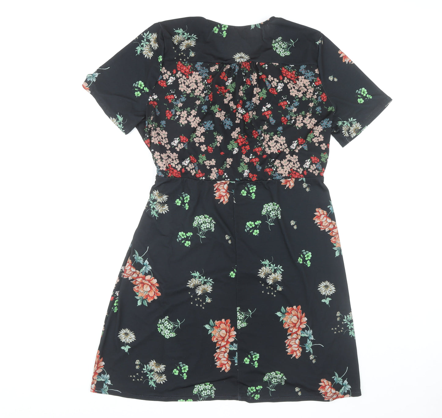 ASOS Women's Floral Wrap Dress, Multicoloured, Size 18