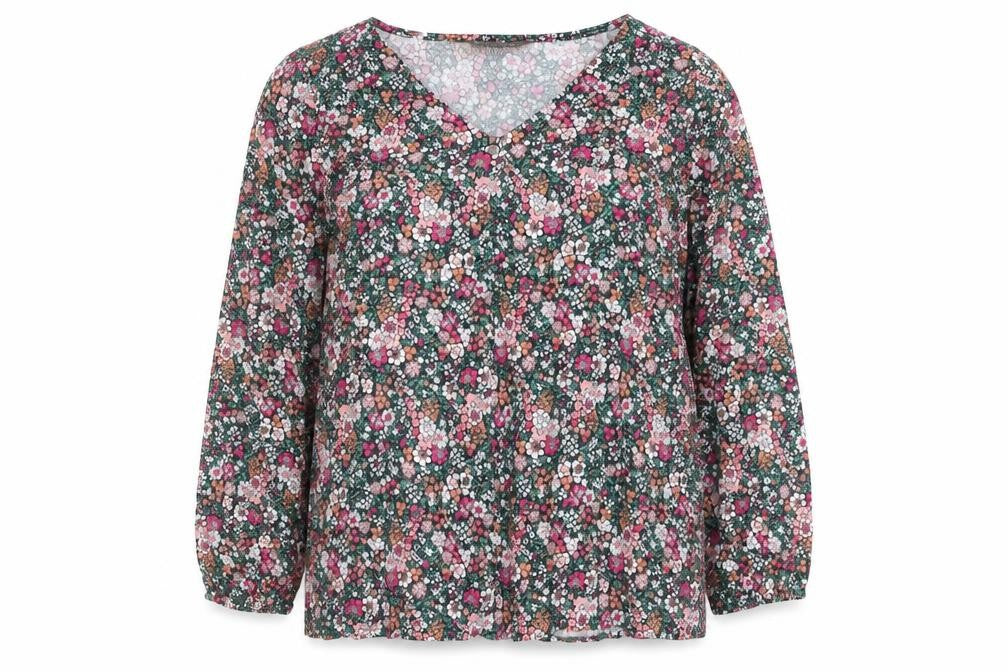 Front view of Bonmarché Women’s Floral Viscose Top, UK, size UK 12