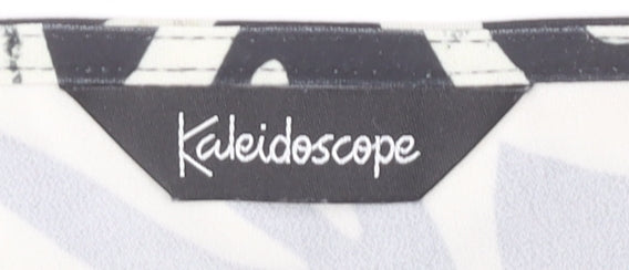 Kaleidoscope Women’s Black Animal Print Wrap Top Size 14