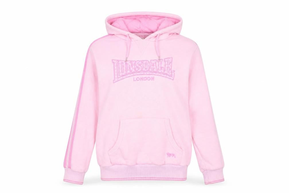 Womens UK 10 Regular Lonsdale Pink Hoodie Hoodie