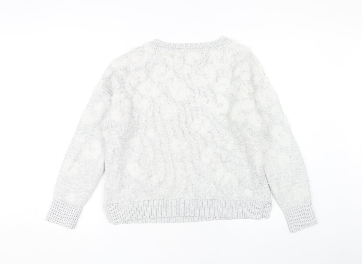 Principles Women's Grey Animal Print Pullover Size 12