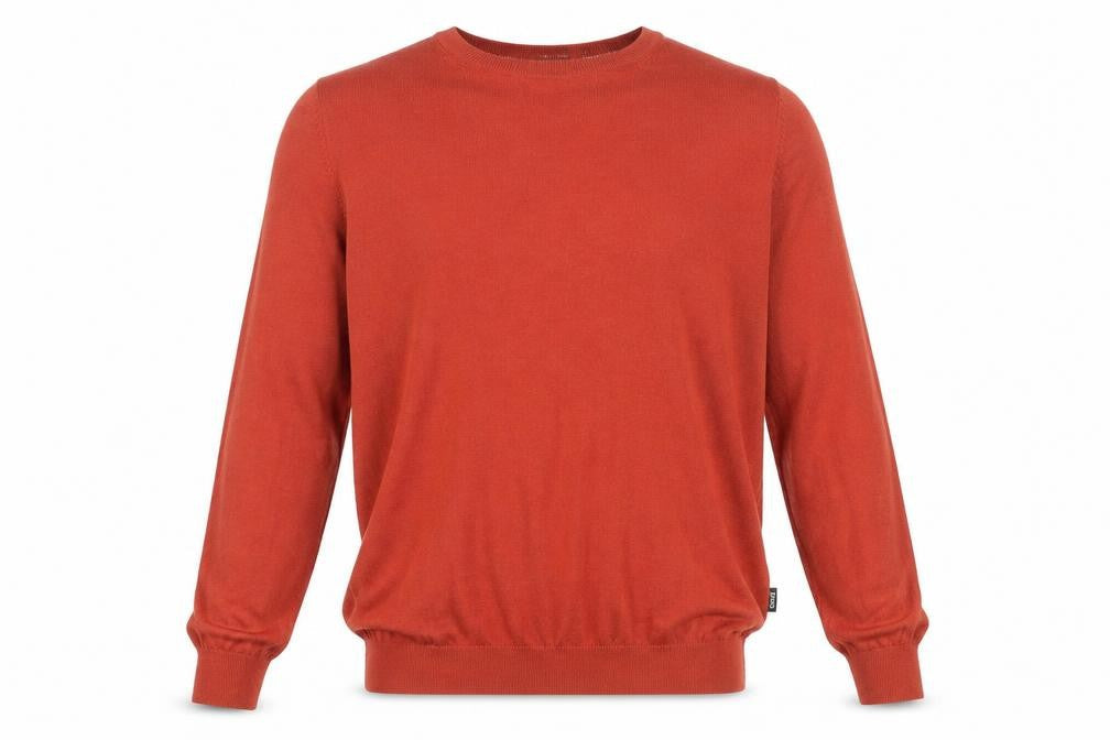 BOSS Men's Red Slim Fit Wool Pullover Jumper L