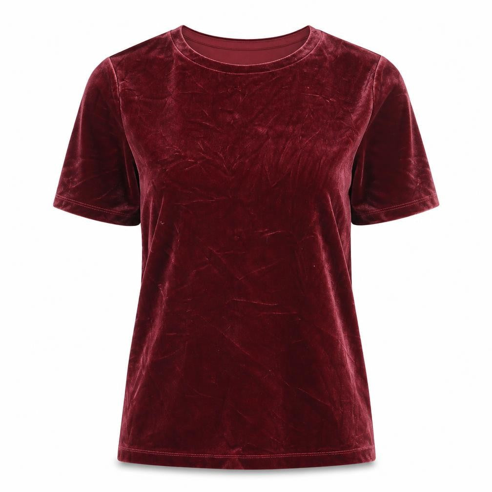 Womens UK Size XS Lands' End Red Polyester Blend T-Shirt