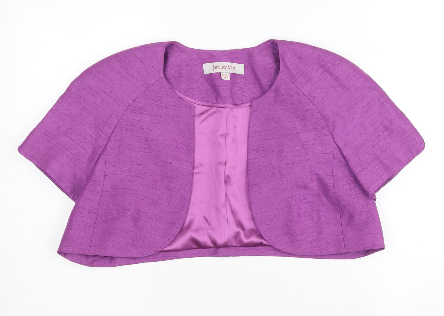 Jacques Vert Women's Purple Cape Short Sleeve Crop