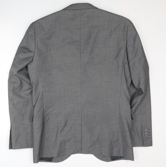 Next Men's Grey Blazer, 40R, Business Formal Wear