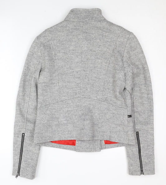 Gap Women's XS Grey Zip Jacket - Polyester, Wool