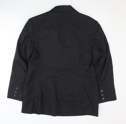 Bickler Women's Black Wool Blazer Size 14