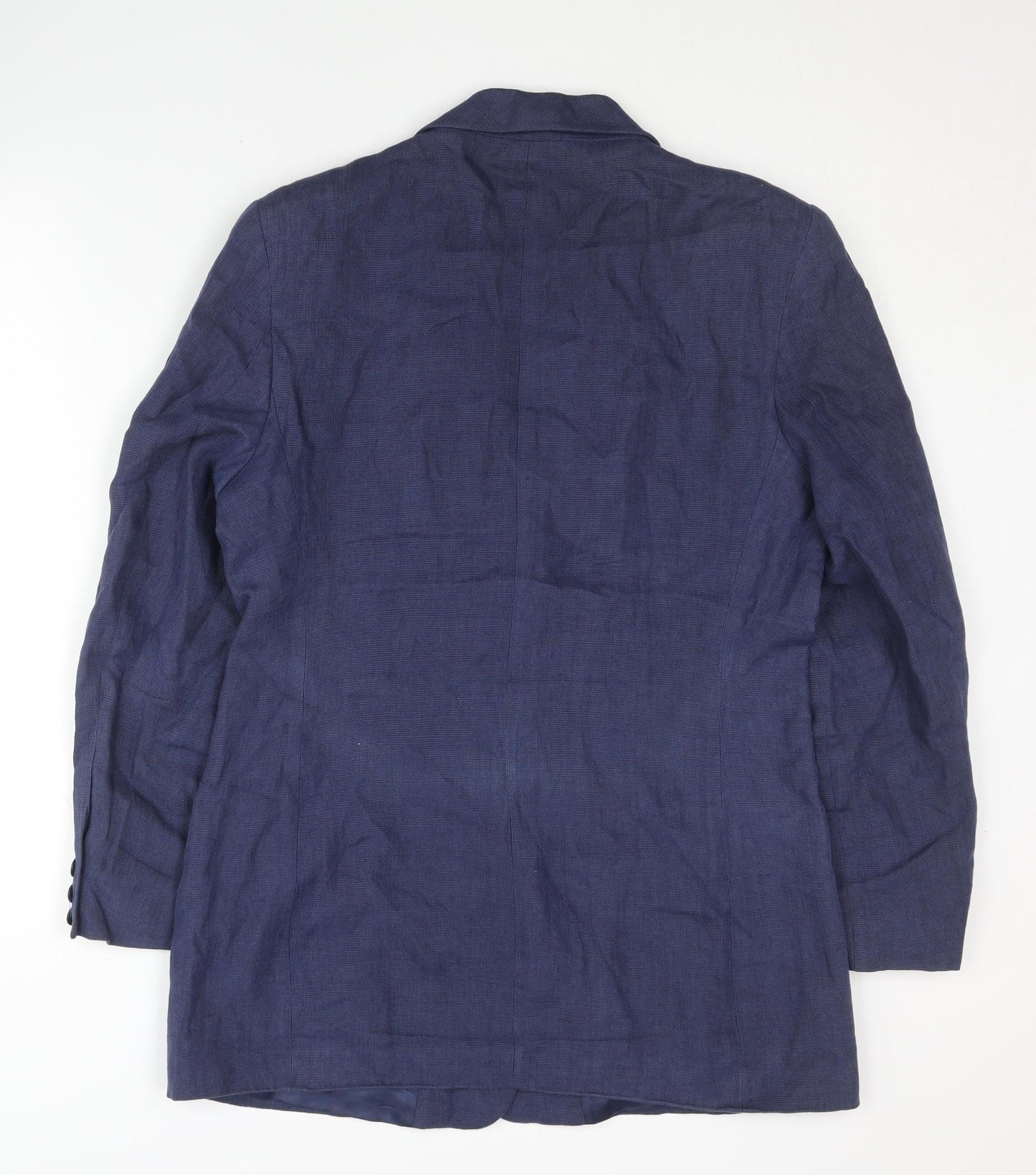 Marks and Spencer Women's Blue Linen Blazer Size 12