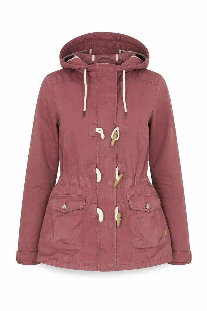 FatFace Women's Red Hooded Parka Jacket Size 10