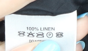 Hobbs Women's Black Linen Blazer Size 16