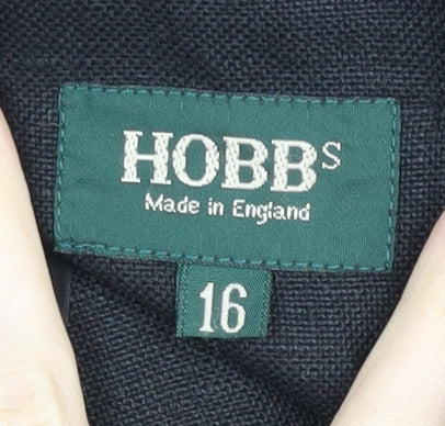 Hobbs Women's Black Linen Blazer Size 16