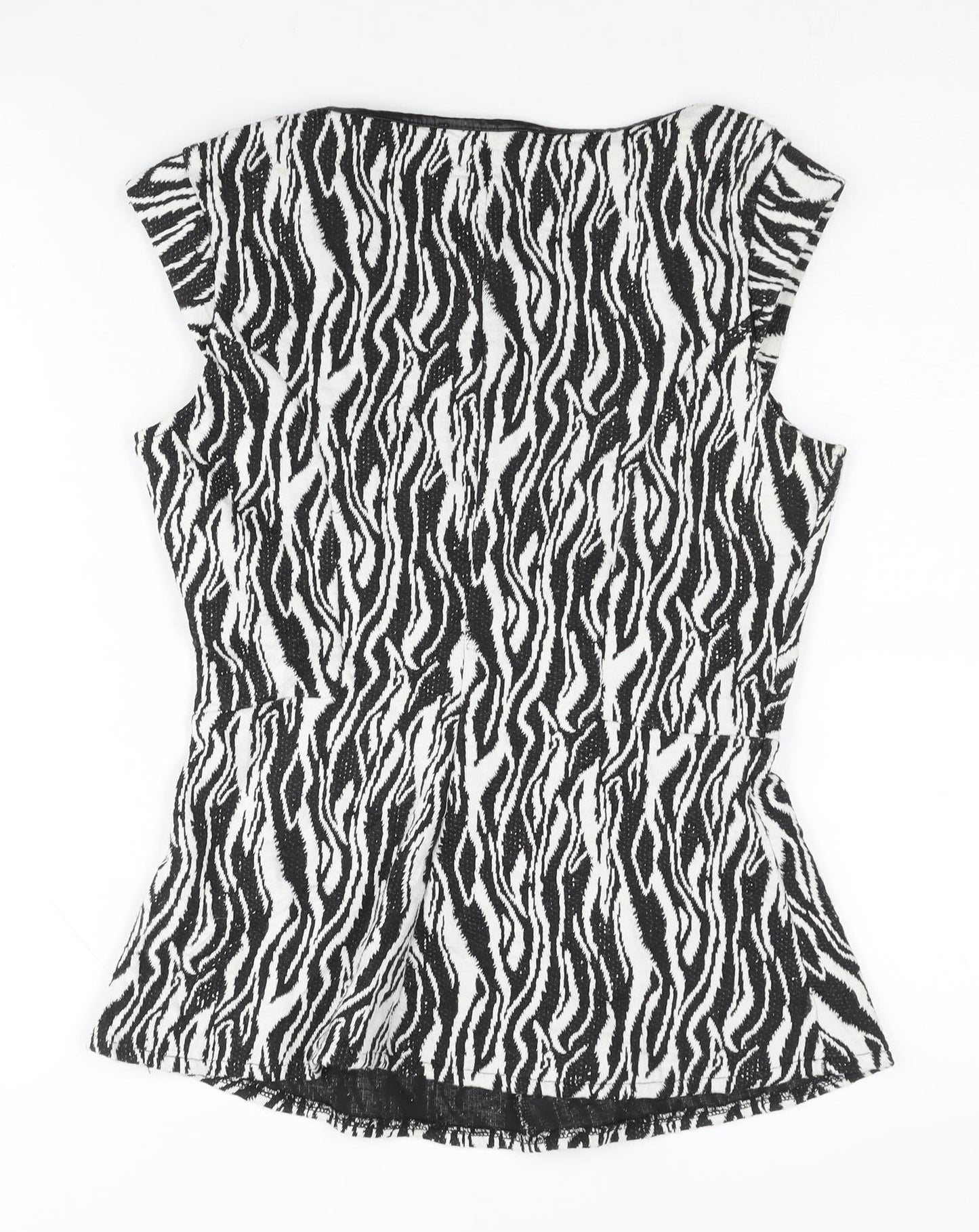 Oasis Women's Zebra Print Sleeveless Blouse Size S