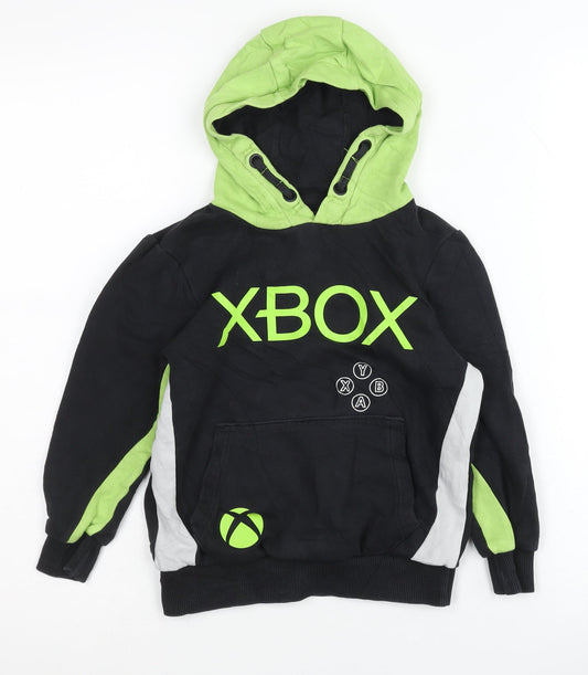 XBOX Boys Black Hoodie, 5-6 Years - Gaming Style