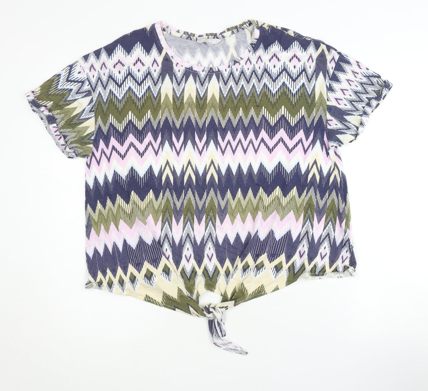 Red Herring Women's Multicoloured Geometric T-Shirt, Size 18