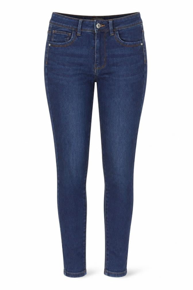 Front view of Denim Co. Women's Blue Skinny Jeans, size 4