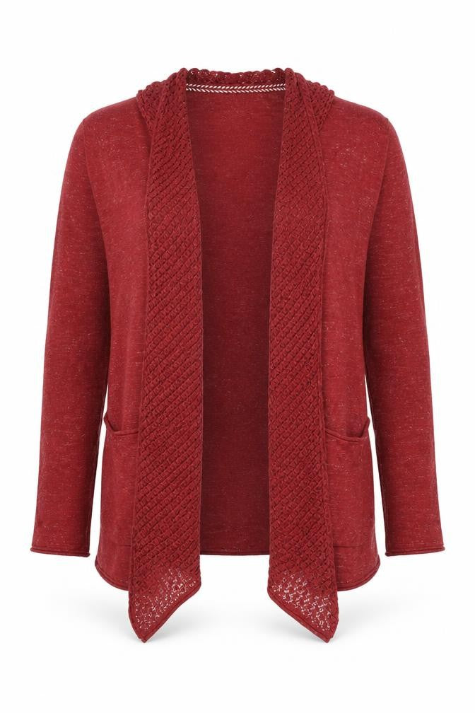 FatFace Women's Red Open Front Cardigan Size 14