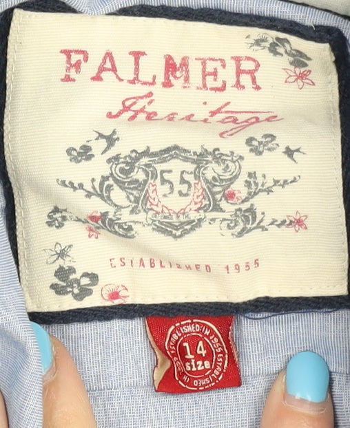 Falmer Women's Blue Button-Up Shirt Size 14