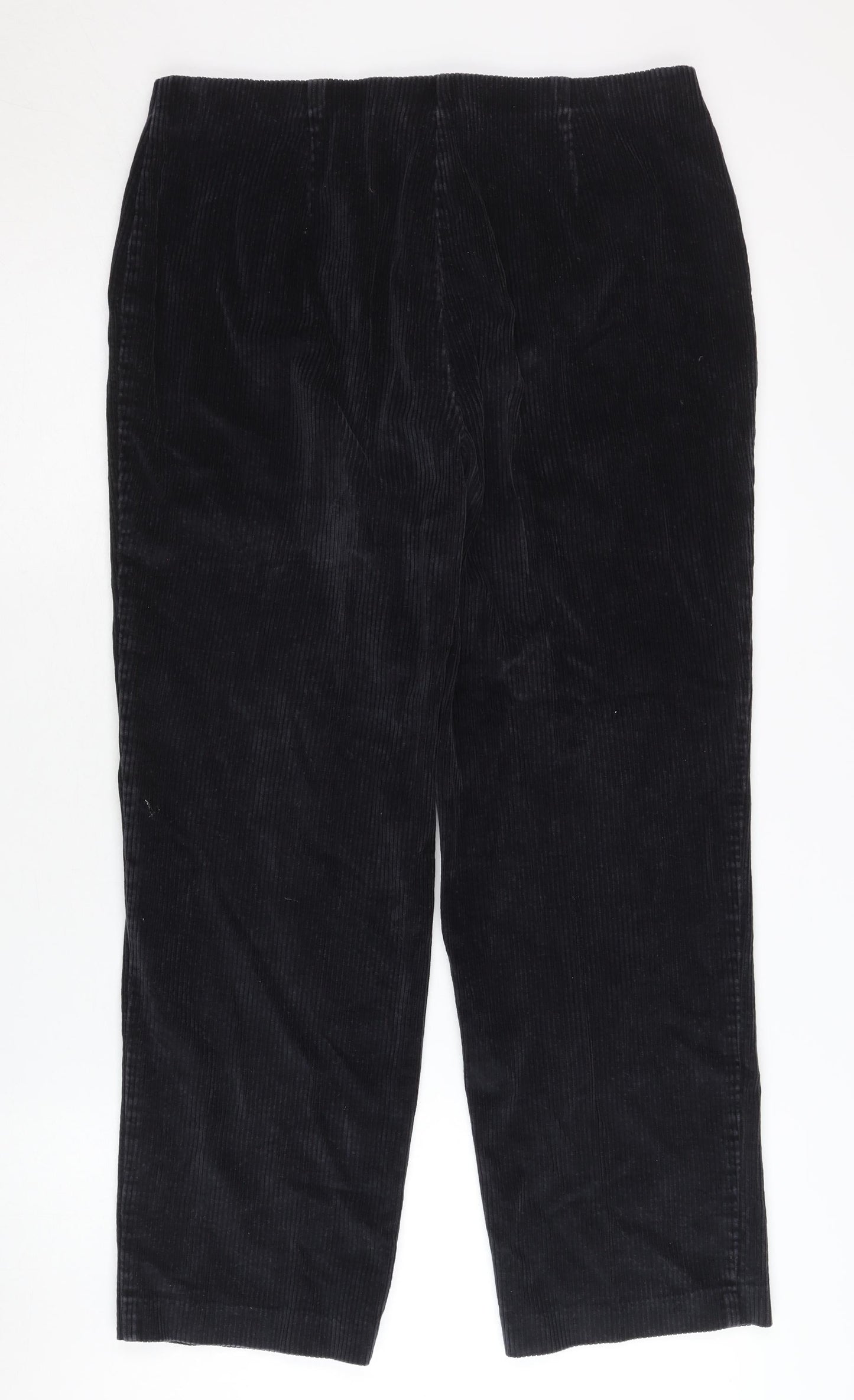 Slimma Women’s Black Straight Corduroy Trousers