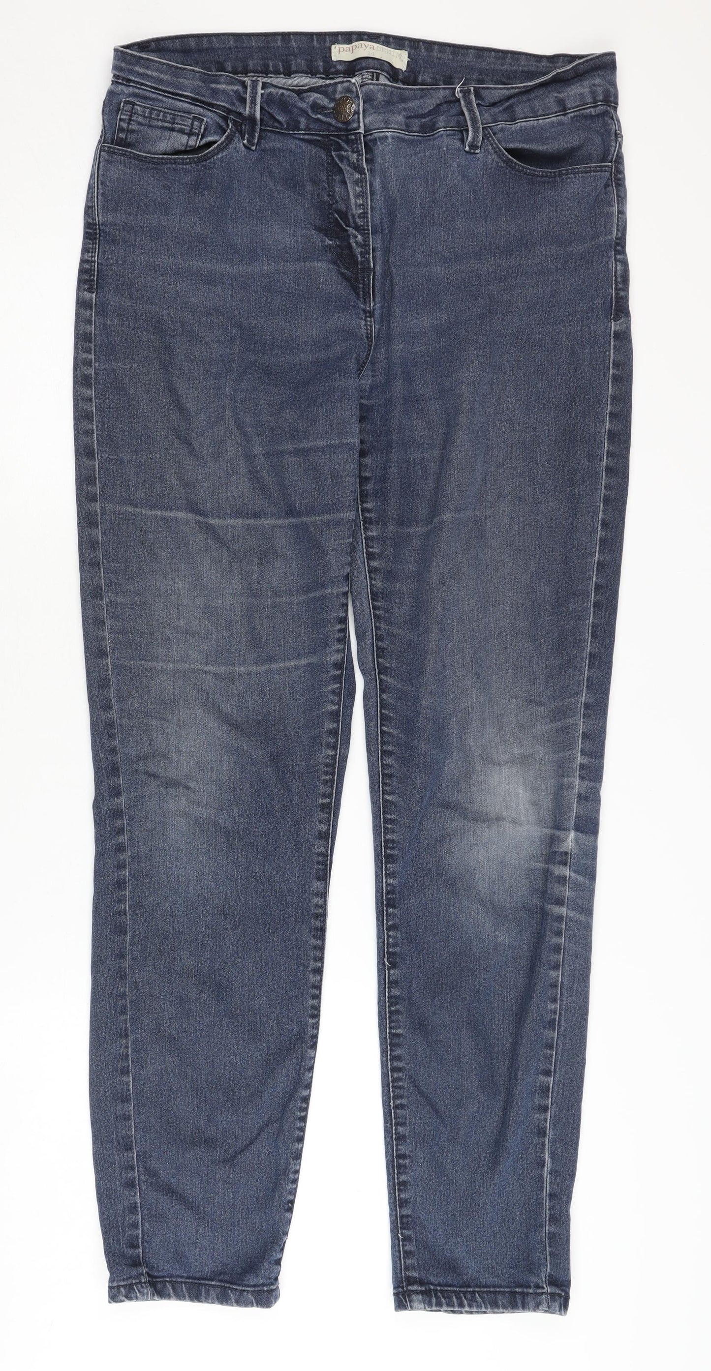 Papaya Women's Blue Straight Jeans Size 14