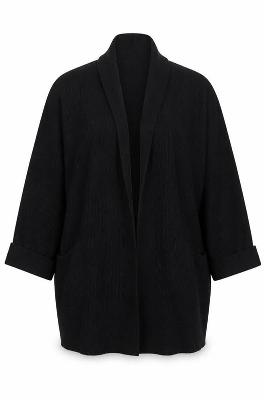 Womens UK 14 Relaxed Jack Wills Black Cardigan Chunky-Knit