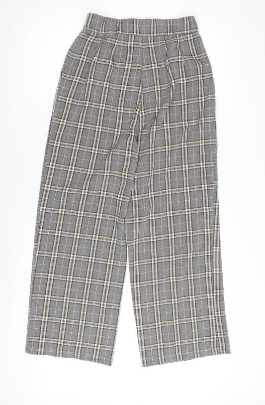 Sfera Grey Plaid Women's Pleated Trousers Size 8