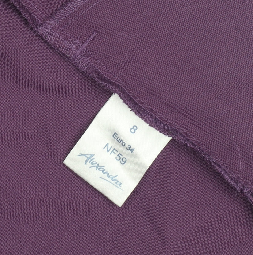 Alexandra Women's Purple Short Sleeve Top Size 8