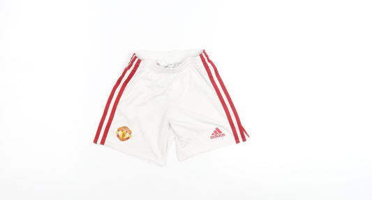 Adidas Boys White Football Sports Shorts Size 8