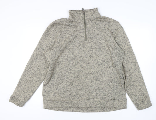 Mountain Warehouse Grey Men's 2XL 1/4 Zip Sweatshirt