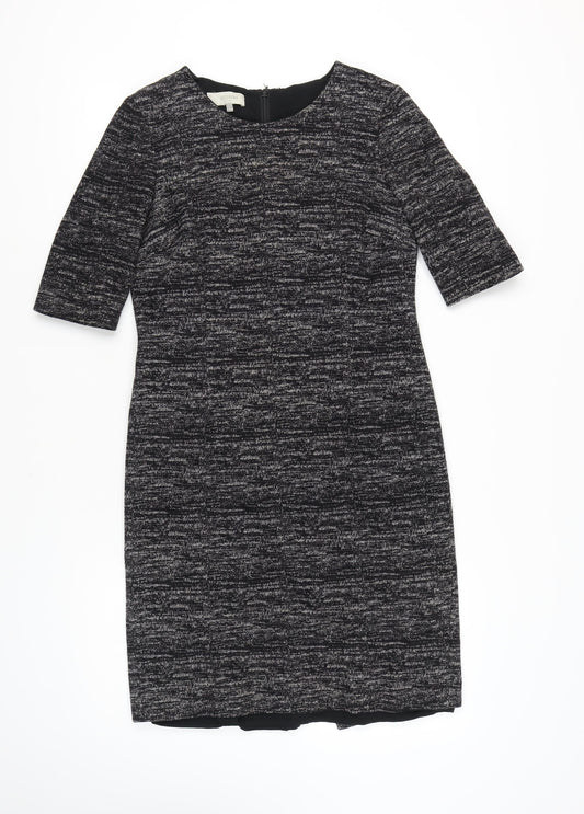 Hobbs Women's Black Sheath Dress UK 12 Wool Blend