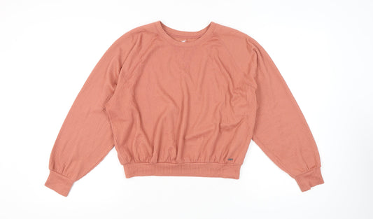 Hollister Women's Pink Basic Long Sleeve T-Shirt M