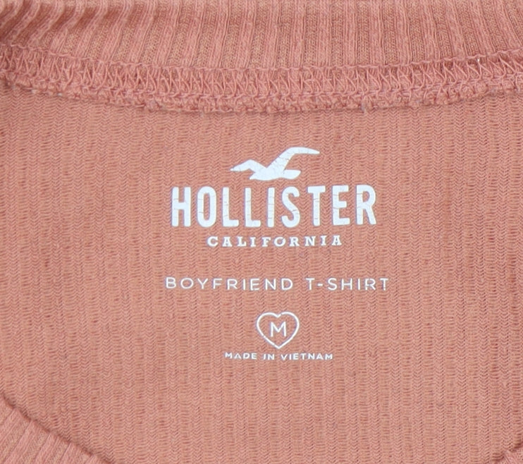 Hollister Women's Pink Basic Long Sleeve T-Shirt M