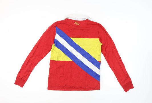 Ralph Lauren Men's Red Polo M Long Sleeve Cotton
