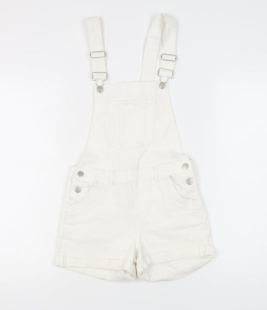 Select Women's White Dungaree in Denim Size 6