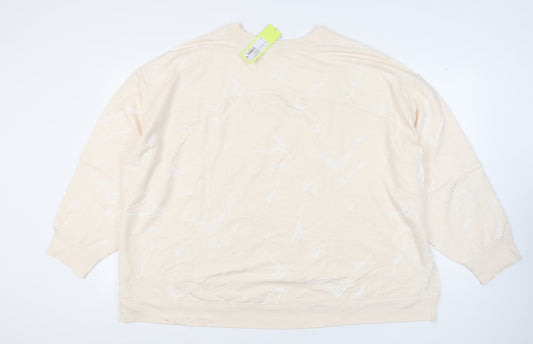 All in Motion Women's 4XL Beige Crew Neck Sweatshirt