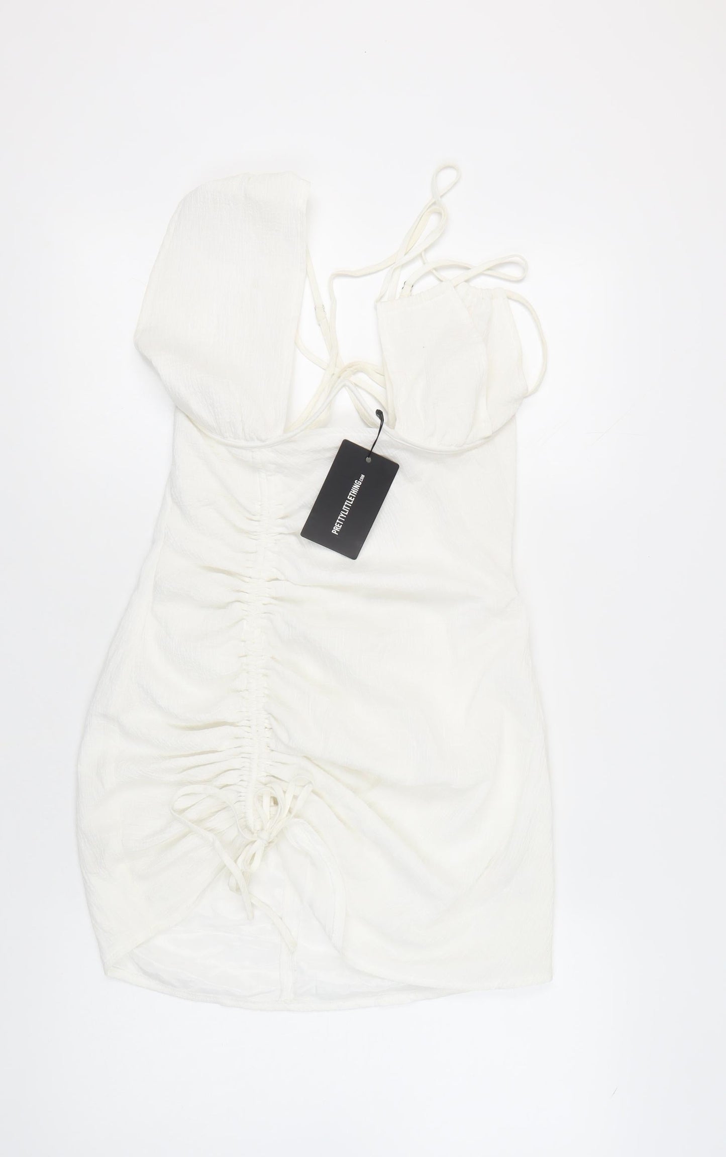 PrettyLittleThing Women’s White Bodycon Dress Size 12