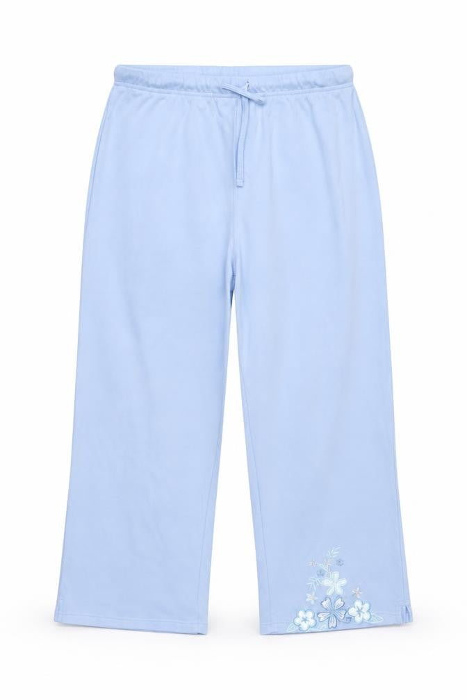 Front view of South Lodge Women's Blue Lounge Pants S/M
