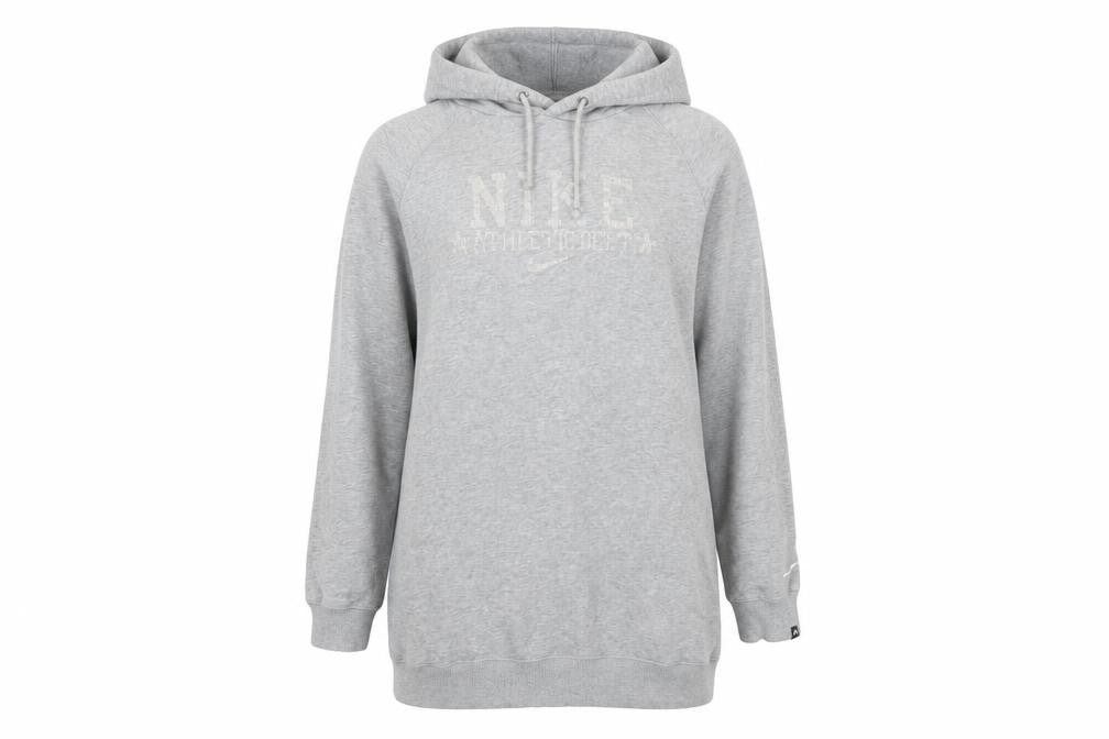Womens UK L Regular Nike Grey Pullover Hoodie