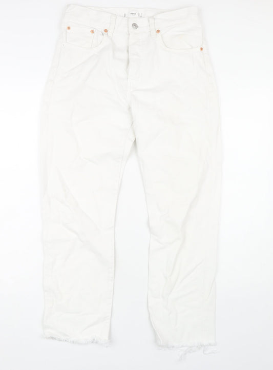 MNG Women's White Straight Jeans Size 8