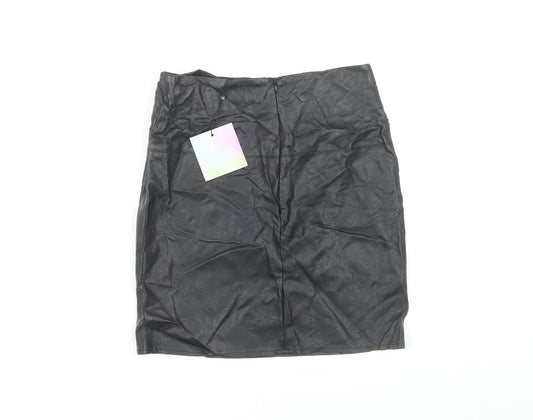 Missguided Women's Black Pencil Skirt, Size 10, New