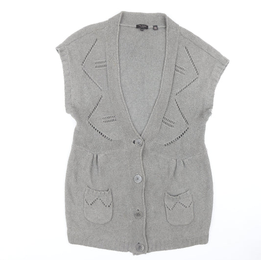 Ted Baker Women's Grey Sleeveless Cardigan M