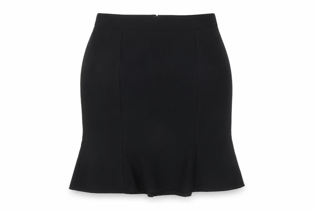 Front view of Savoir Women's Black Pencil Skirt, size 16, Polyester