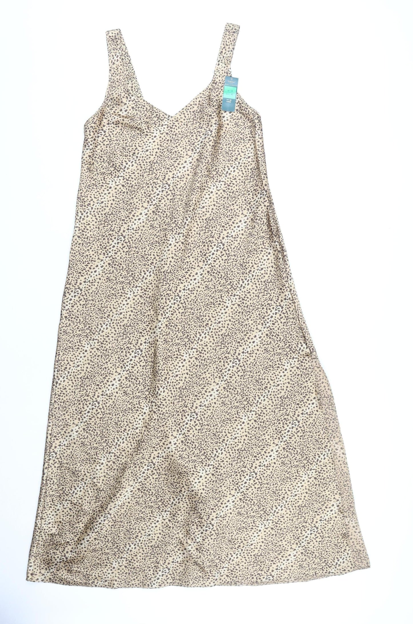 Marks and Spencer Women Beige Slip Dress Size 12 Long