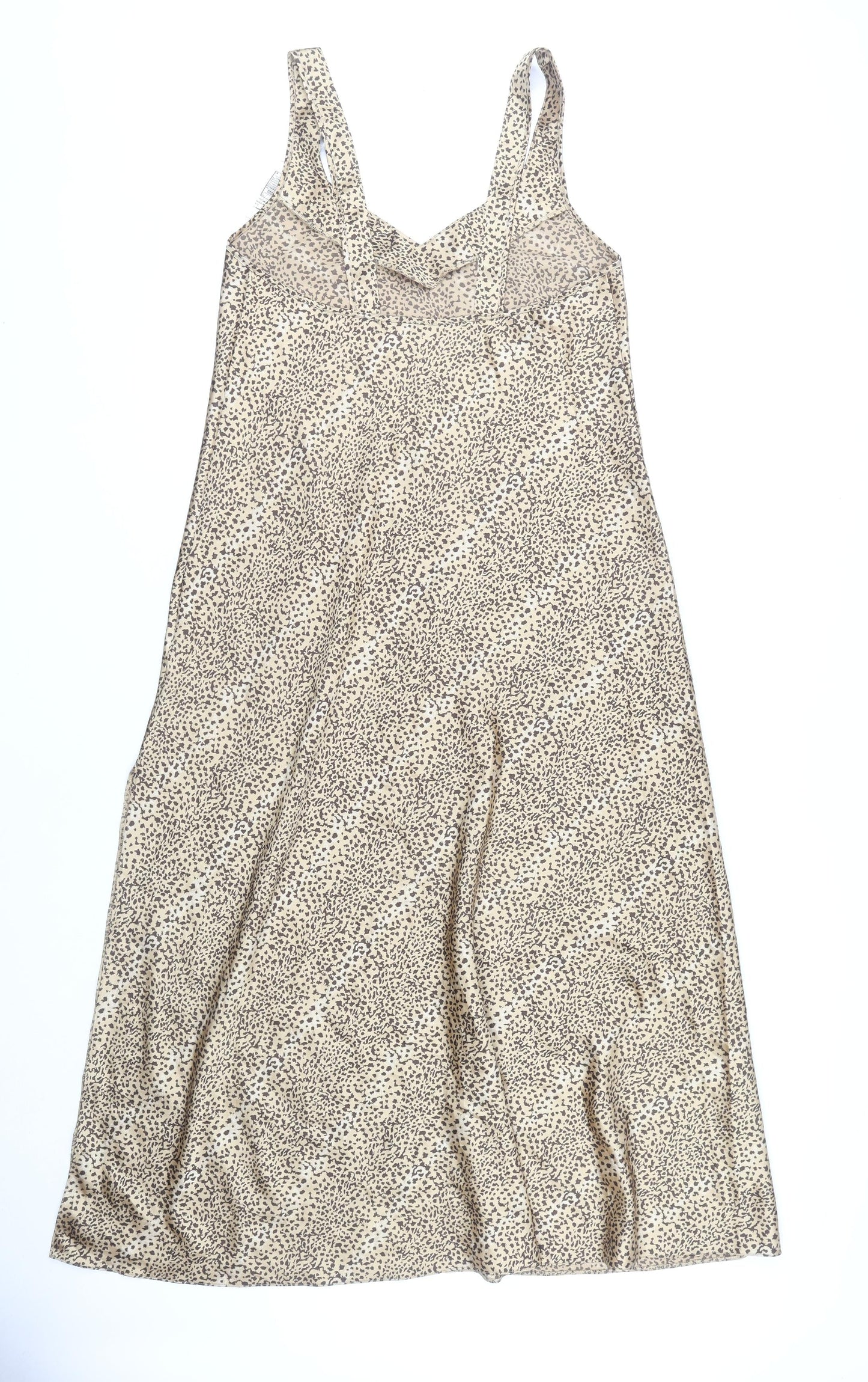 Marks and Spencer Women Beige Slip Dress Size 12 Long