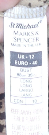 Marks and Spencer Women Beige Slip Dress Size 12 Long