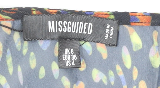 Missguided Women's Multicoloured Slip Dress Size 8