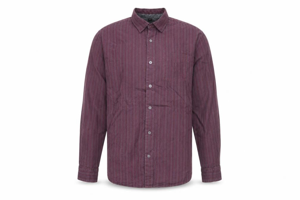 RJR John Rocha Men's Purple Striped Shirt - M