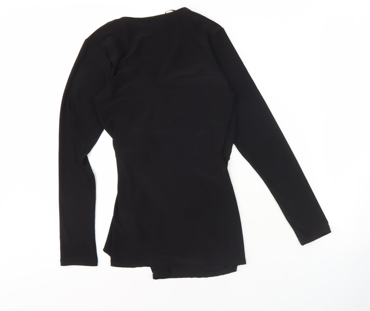 Lipsy Women's Black Wrap Blouse, Size 4