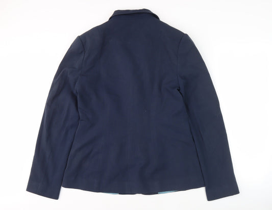 Long Tall Sally Women's Blue Blazer, Size 14 Tall