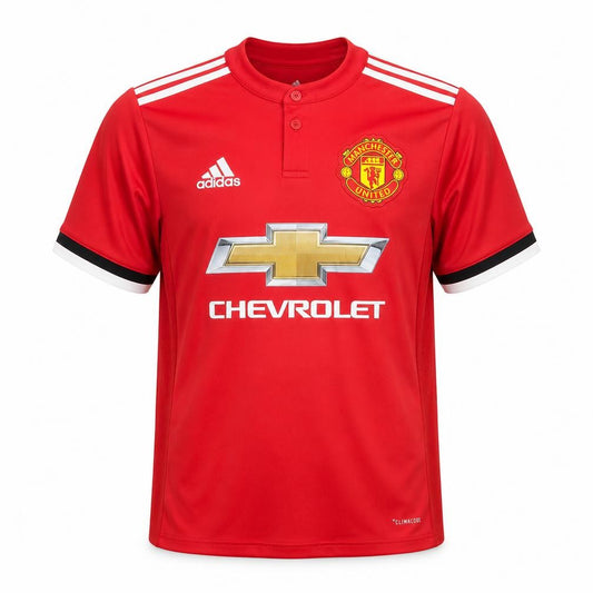 Adidas Boys Red Manchester United Polo Jersey L