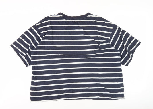 U.S. Polo Assn. Women's Blue Striped T-Shirt 2XL